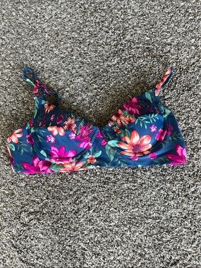 Tori Praver floral bikini top XL